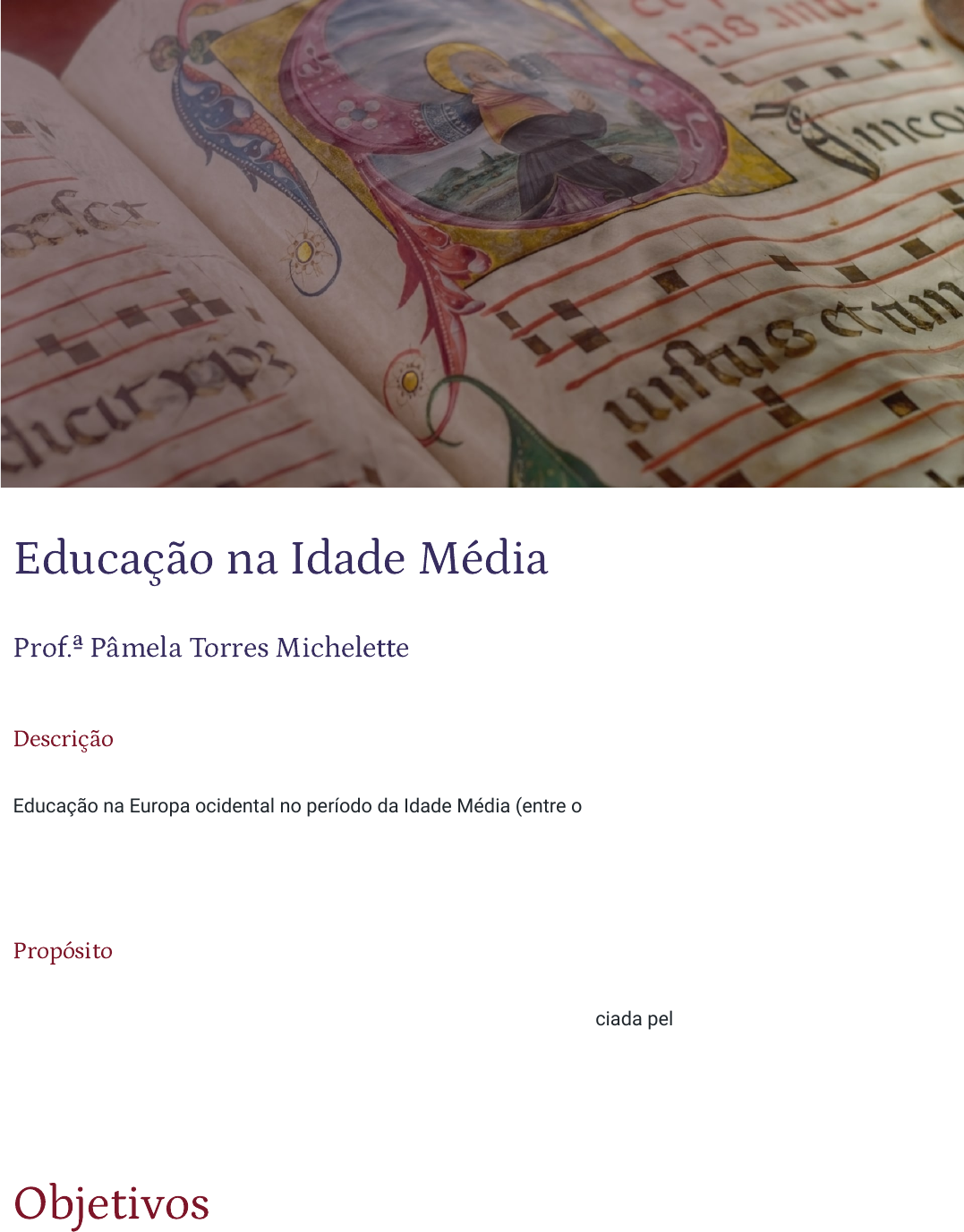 AULA 2 H EDUCACAO NA IDADE MÉDIA - História da Educação I