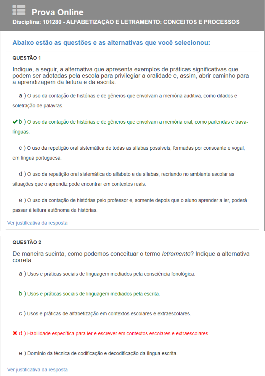 Prova De Alfabetiza O E Letramento Com Gabarito Unopar Braincp