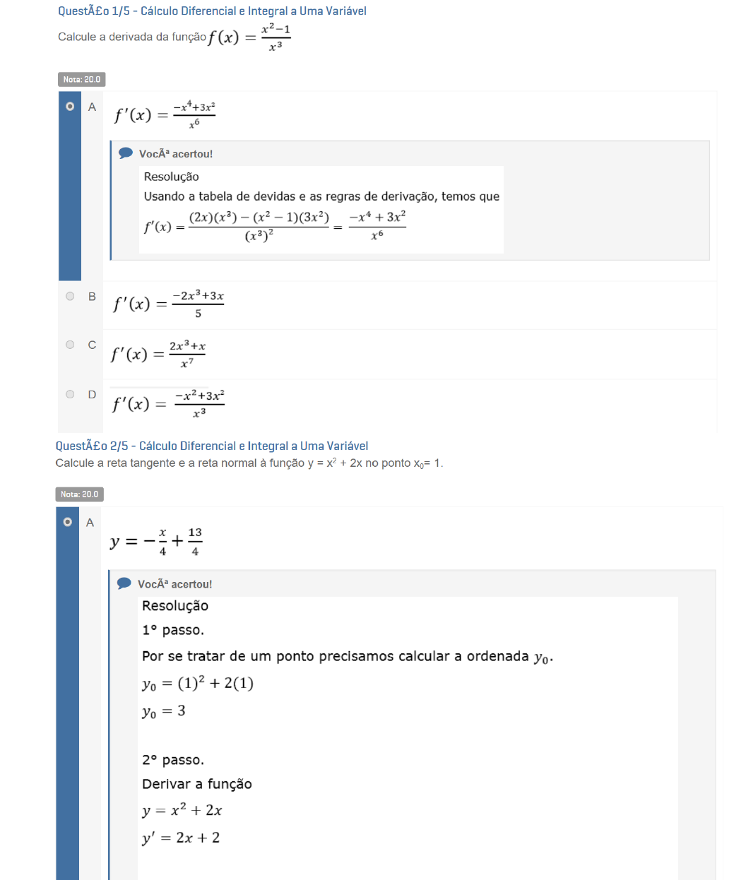 Apol C Lculo Diferencial E Integral C Lculo Diferencial E Integral A Uma Vari Vel