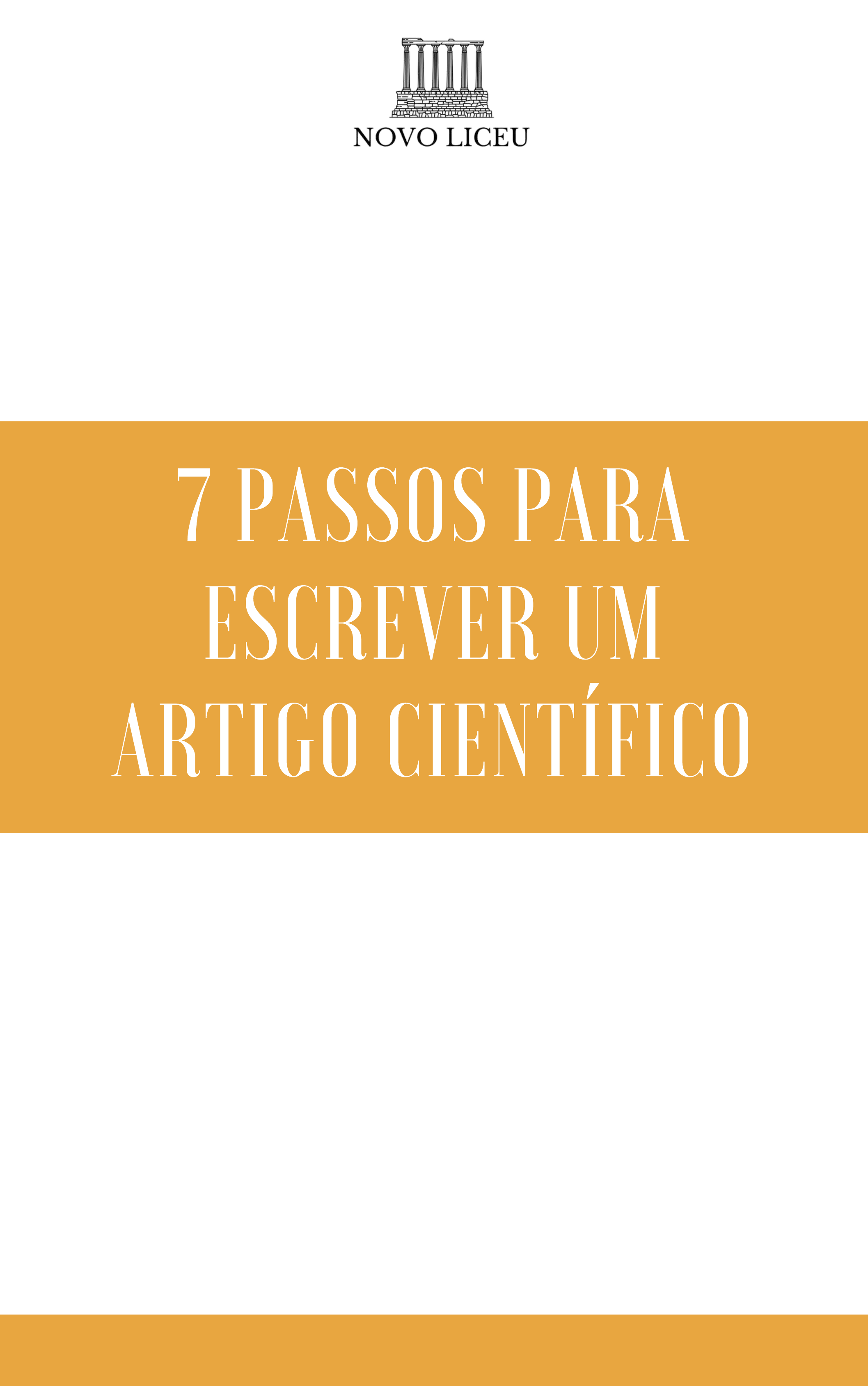 7 Passos Para Se Escrever Um Artigo Científico Metodologia Científica 0091