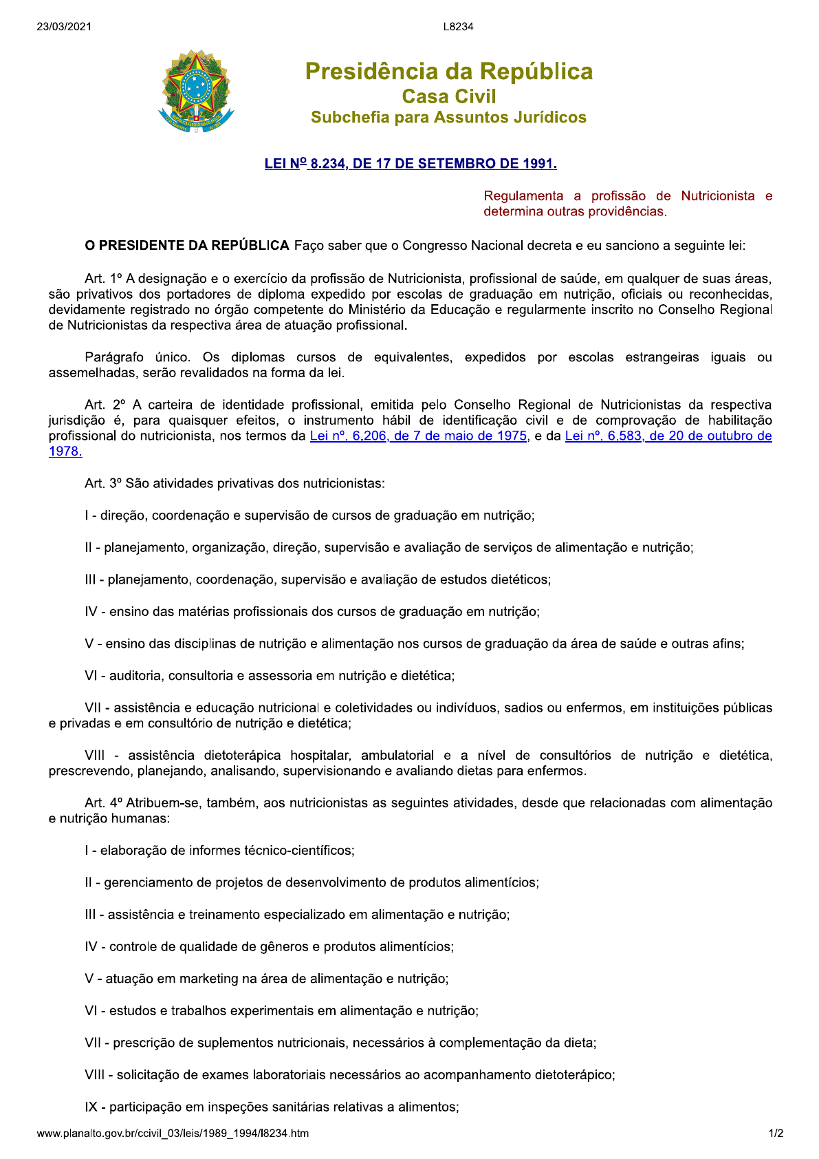 Lei N De De Setembro De Adm De Servicos De Alimentacao I