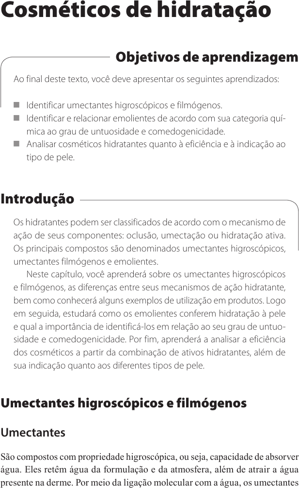 Diferença entre Hidratantes, Umectantes e Emolientes