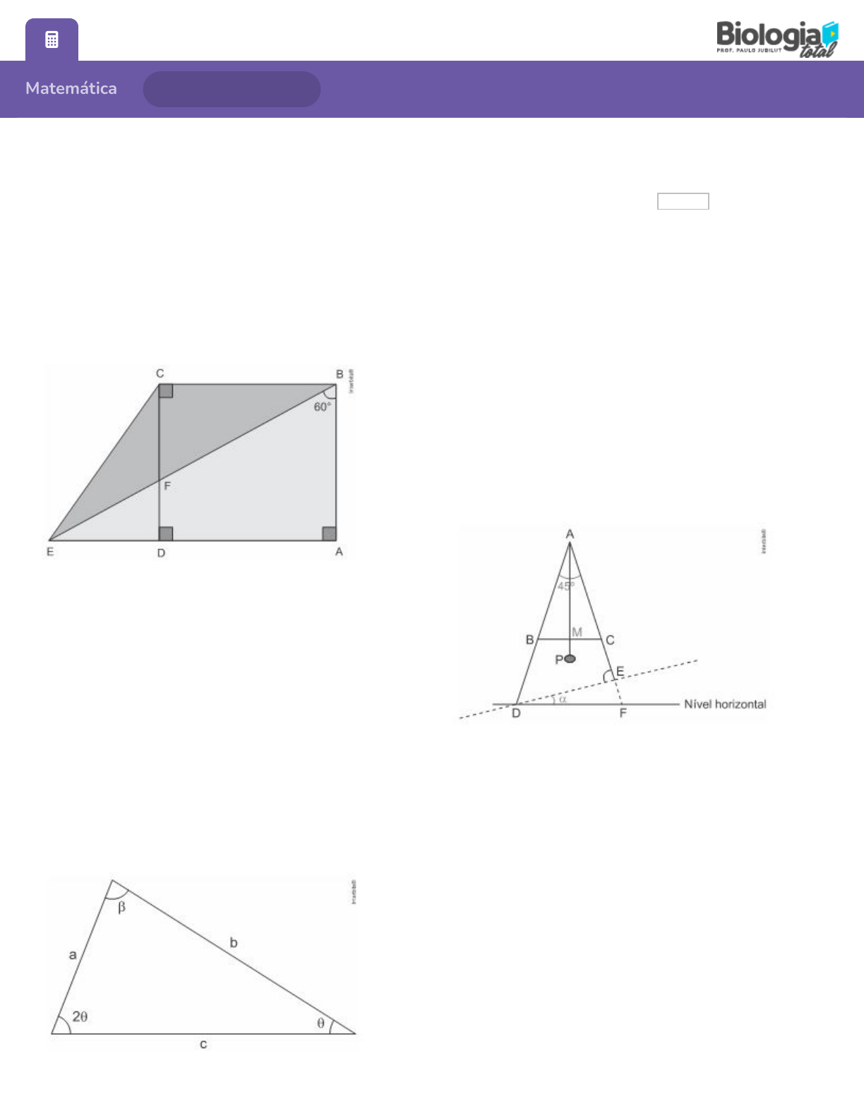 Problema de Geometria 104: Cuadrilátero, Diagonales, Angulo, 90