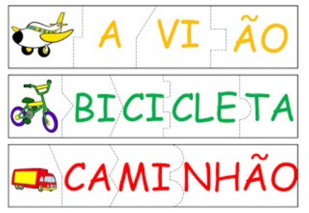 Atividade pronta - Quebra-cabeça com sílabas