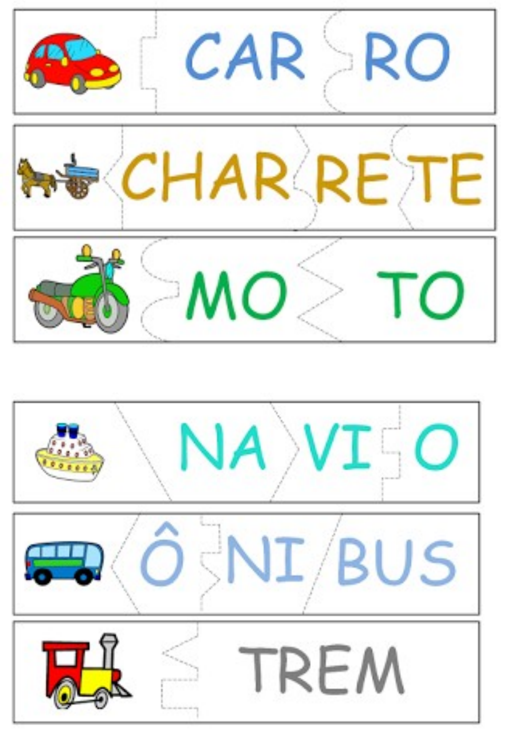 Vetores de Palavras Do Jogo Quebracabeça Ônibus Escolar Educação