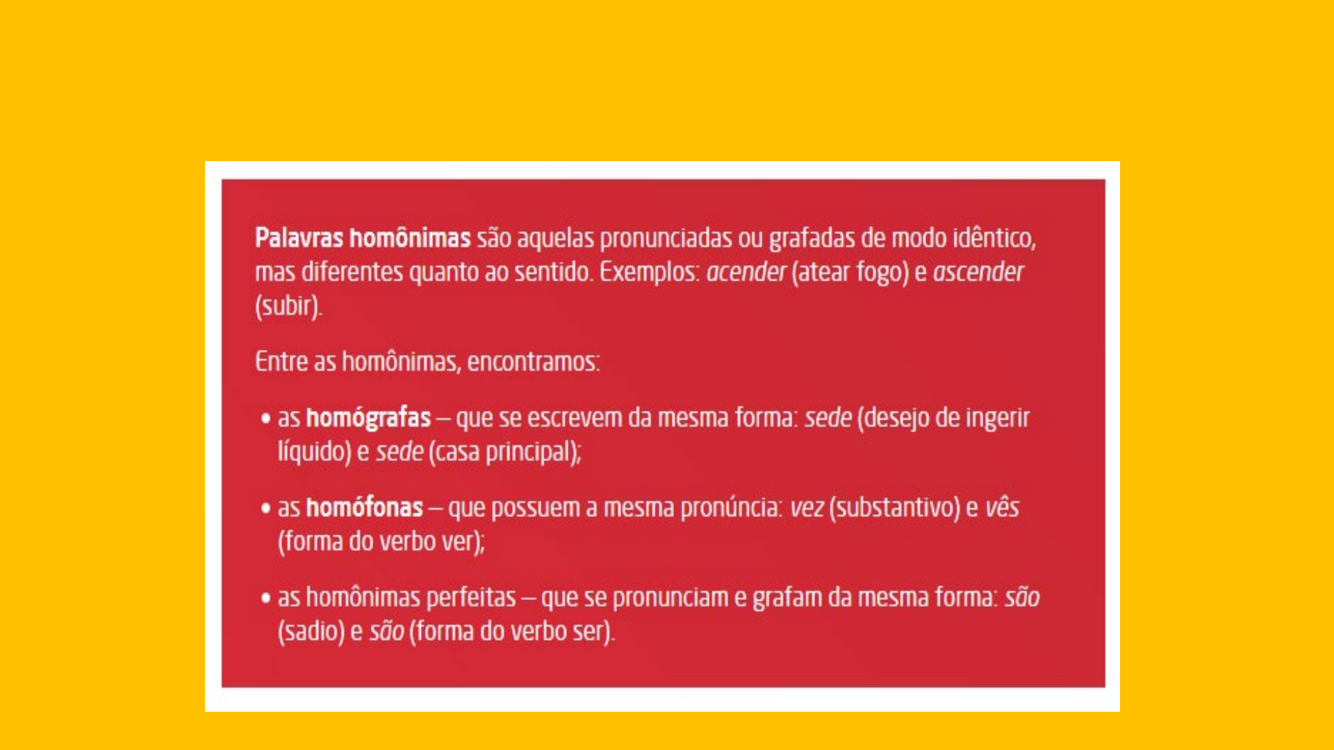 Iguais, mas diferentes: entenda o que são palavras homônimas e