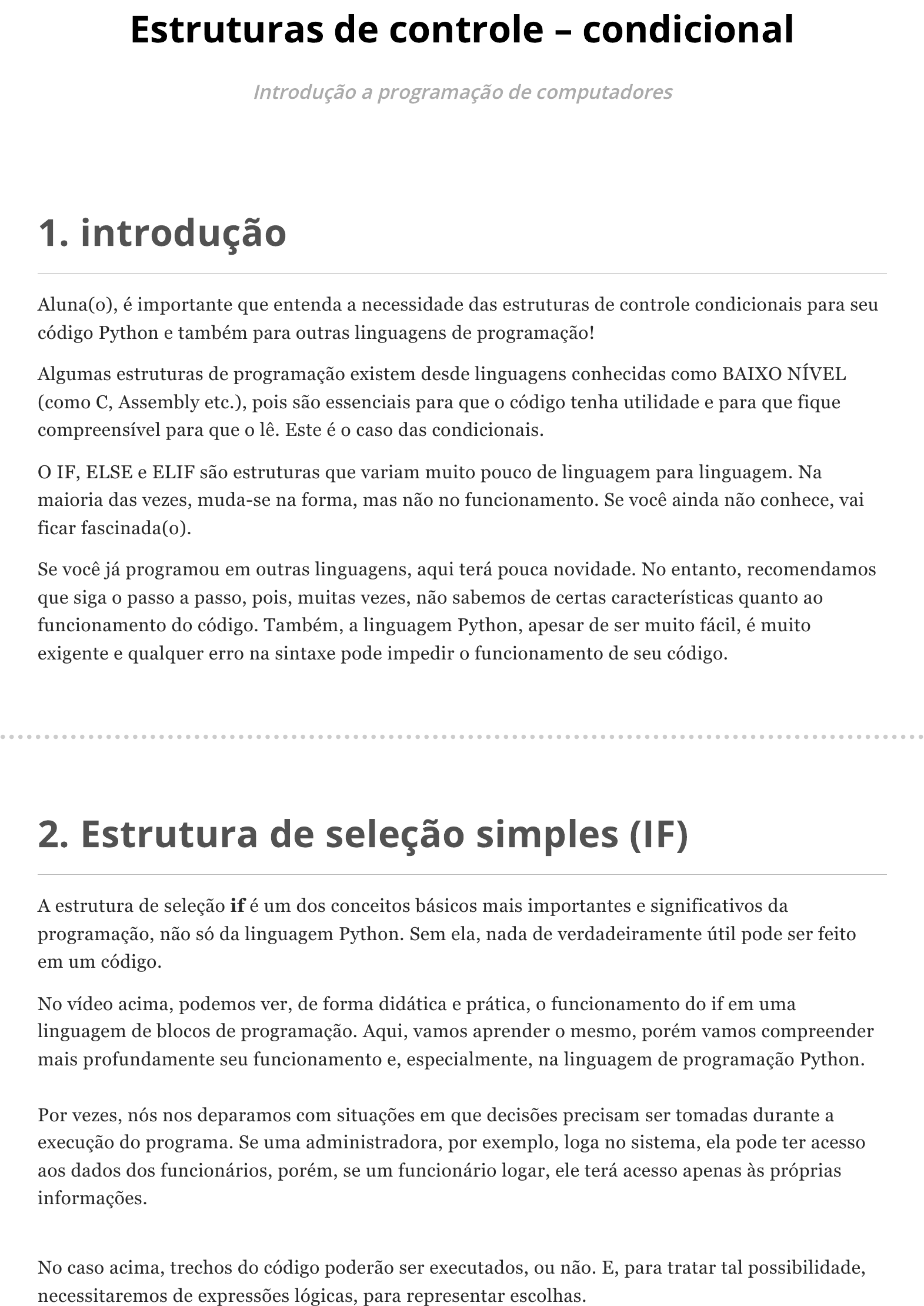 Tomando decisões no seu código — condicionais - Aprendendo