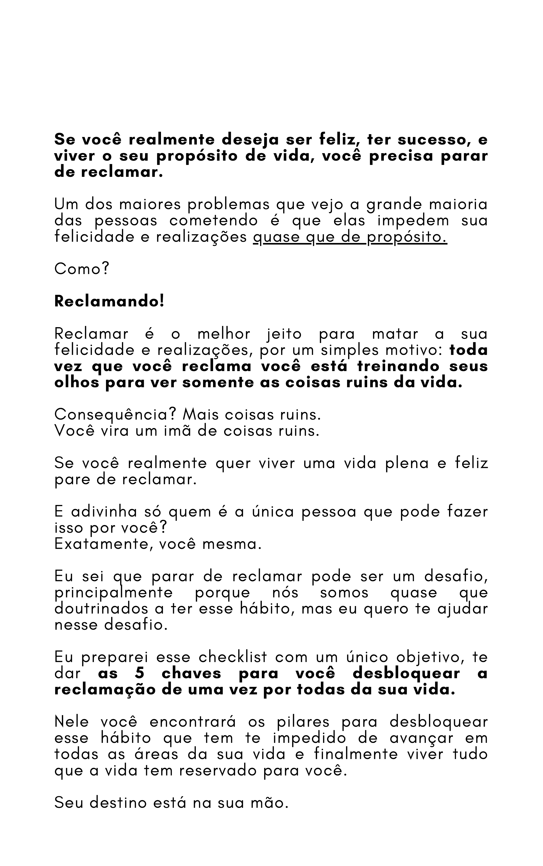 EBOOK - AS 5 CHAVES PARA NÃO RECLAMAR - Pedagogia Letramento