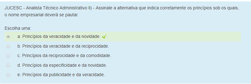 JUCESC - Analista Técnico Administrativo Ll) - Assinale A Alternativa ...