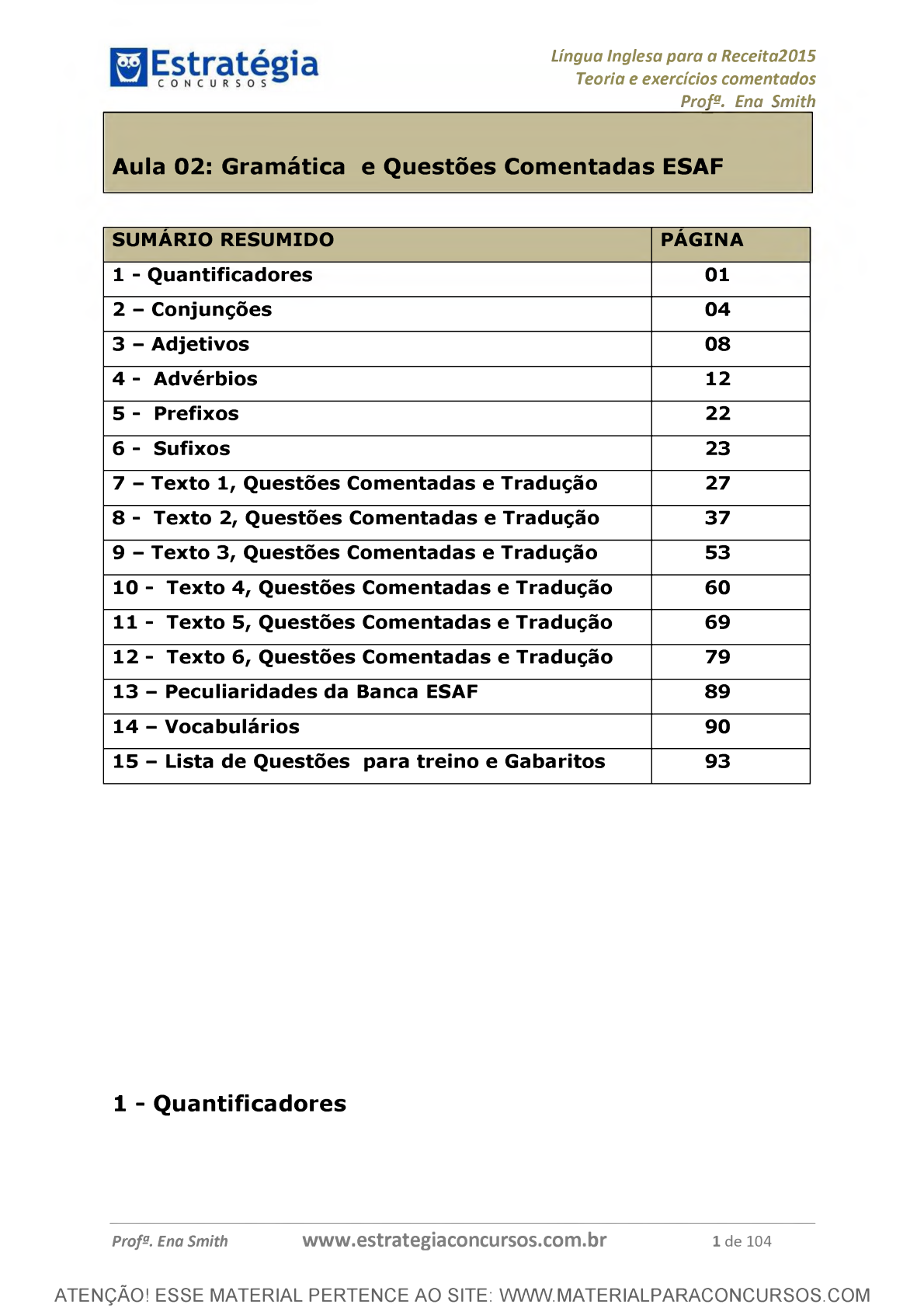 Sufixos comuns em inglês + exercícios