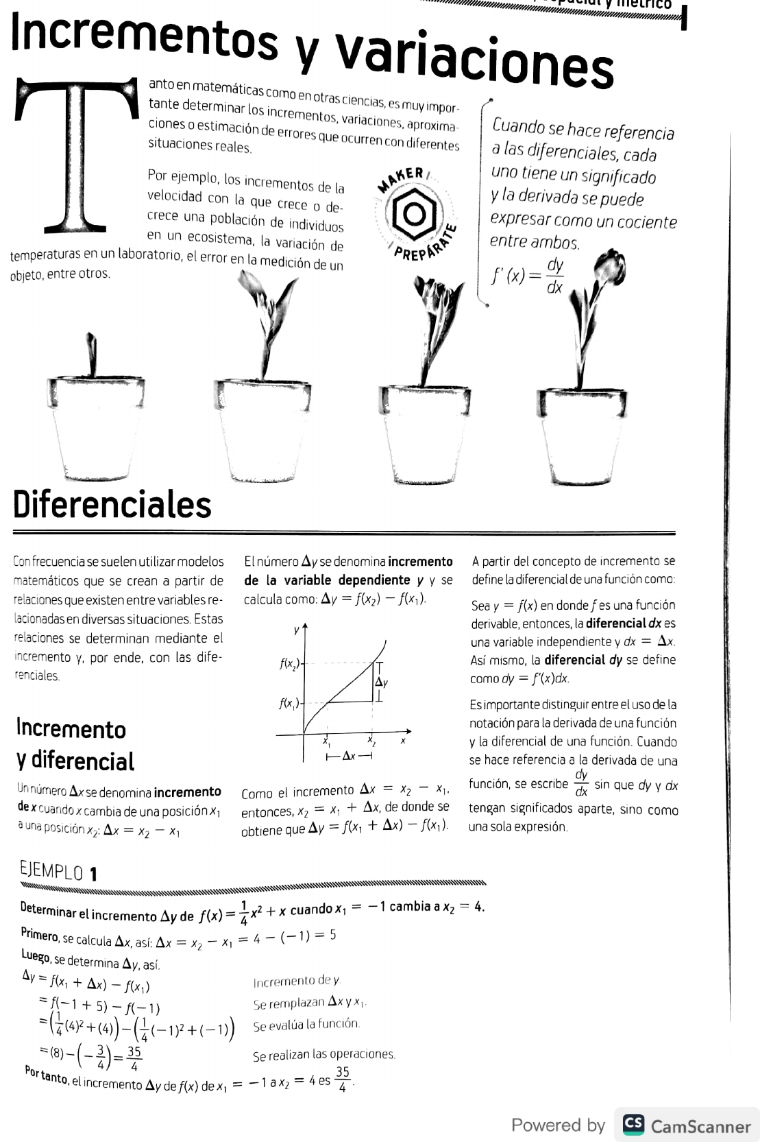 Incrementos y variaciones - Bases Matematicas