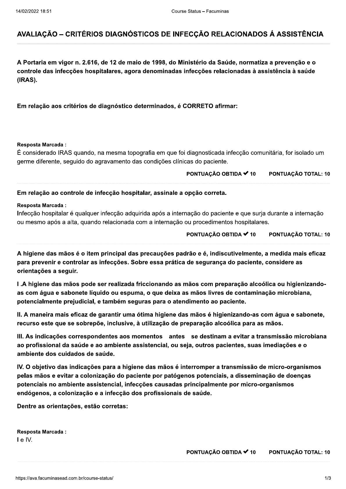 AvaliaÇÃo CritÉrios DiagnÓsticos De InfecÇÃo Relacionados Á AssistÊncia Infecção Hospitalar 0721