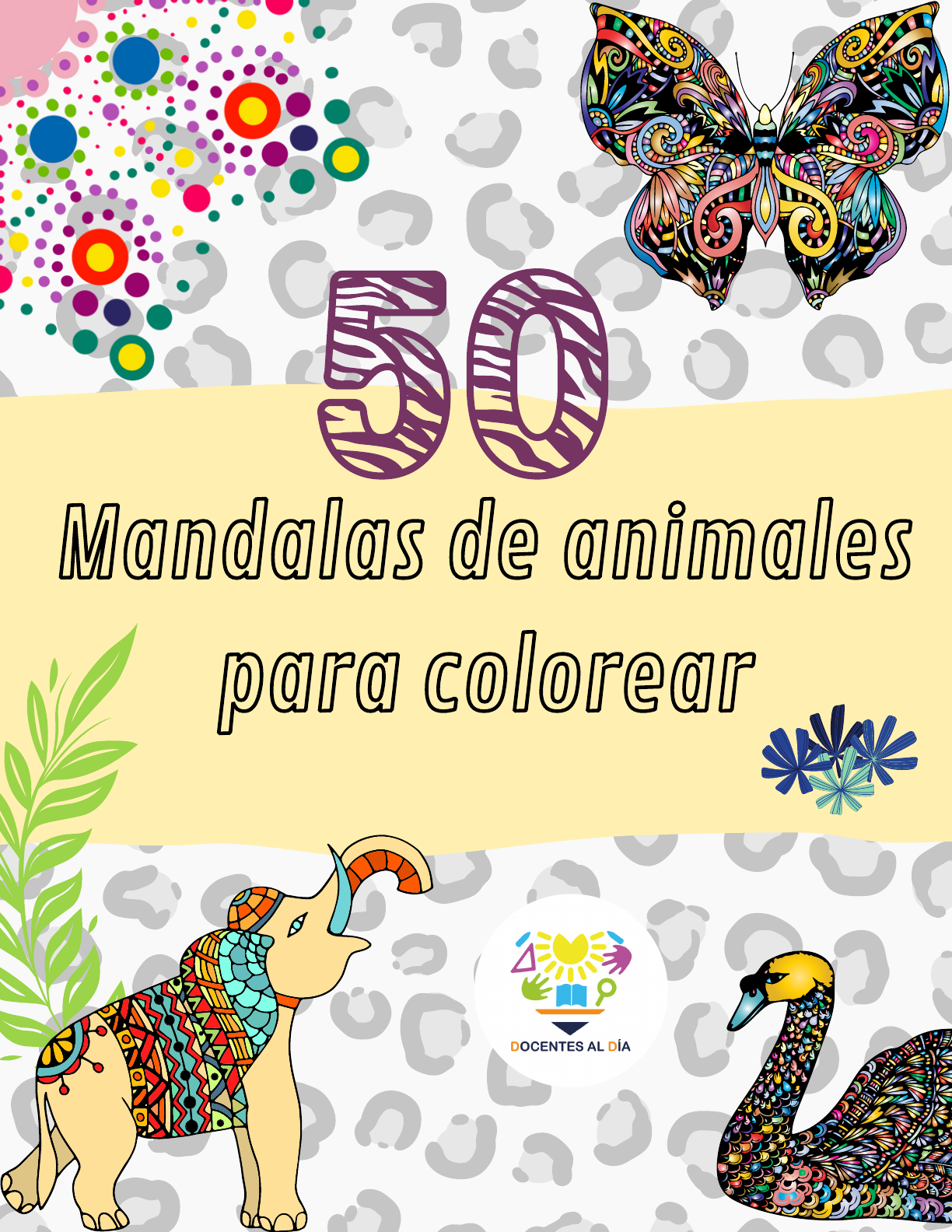 50 mandalas de animales para colorear