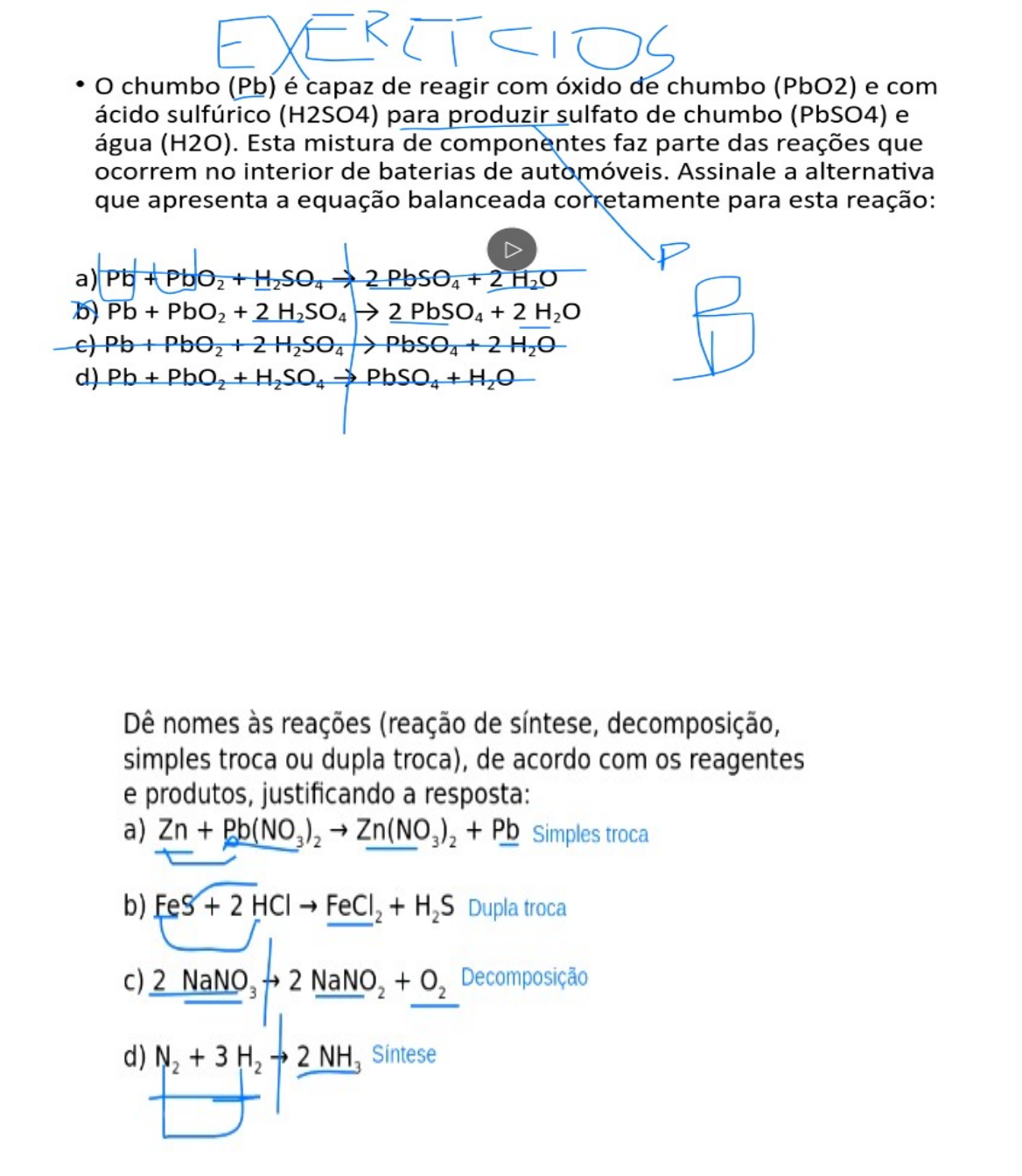 Lista De Exercicios Quimica Prova Qu Mica