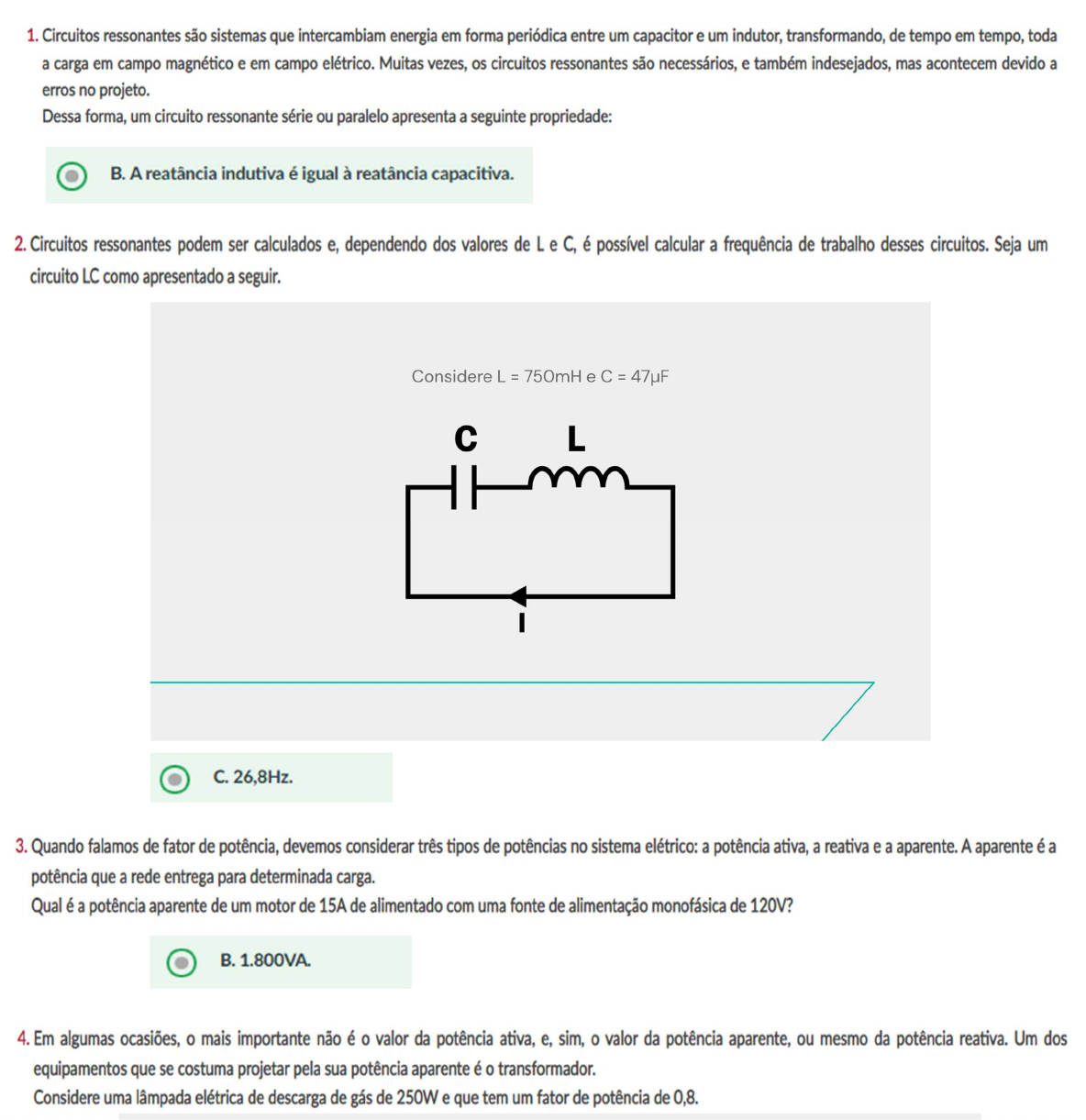 Segunda Prova (Capacitores, Circuitos Elétricos, Campo Magnético