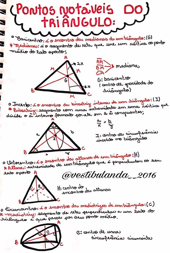 Elementos básicos do triângulo! #Matemática #triângulo #enem