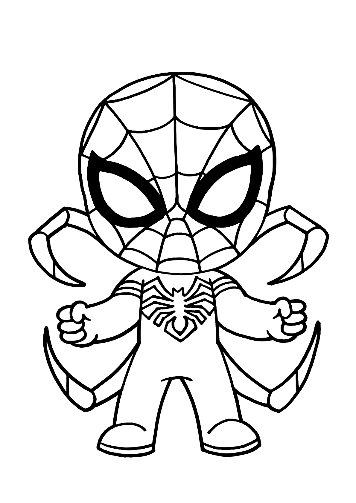 2 homem aranha desenho para colorir