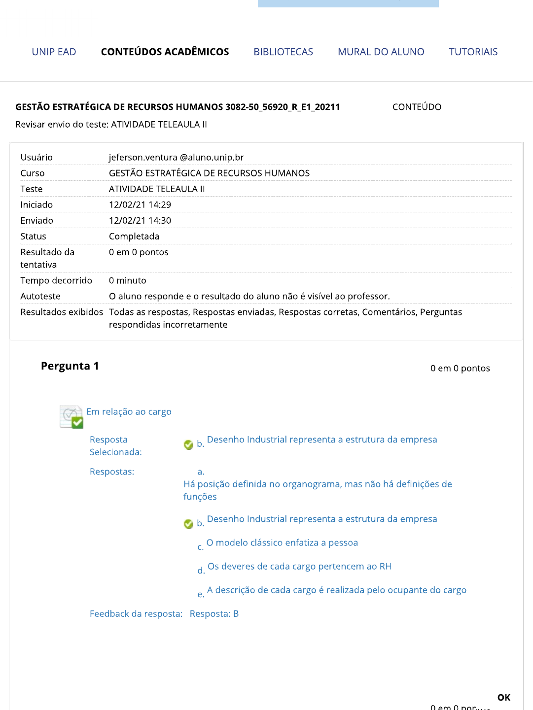 ATIVIDADE TELEAULA II - Gestão De Rh