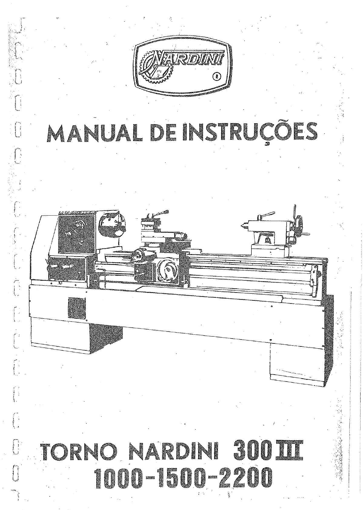 Grátis: Manual Torno Nardini 300 III 02-1974 - Material Claro e