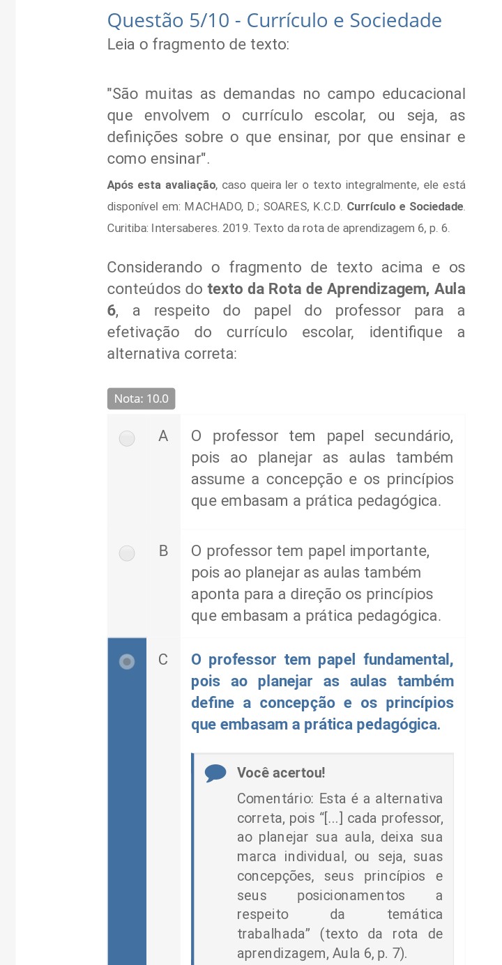 Considerando O Fragmento De Texto Acima E Os Conteúdos Do Livro Do Texto Rota De Aprendizagem 1044