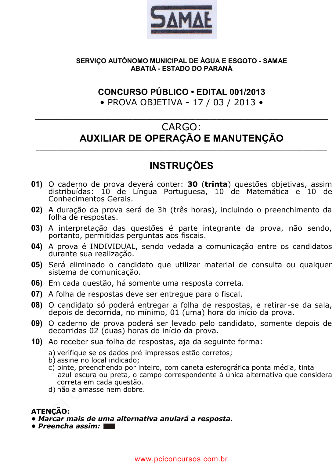 Prova COMPESA - UPENETIAUPE - 2013 - para Analista de Saneamento -  Engenheiro Mecânico.pdf - Provas de Concursos Públicos