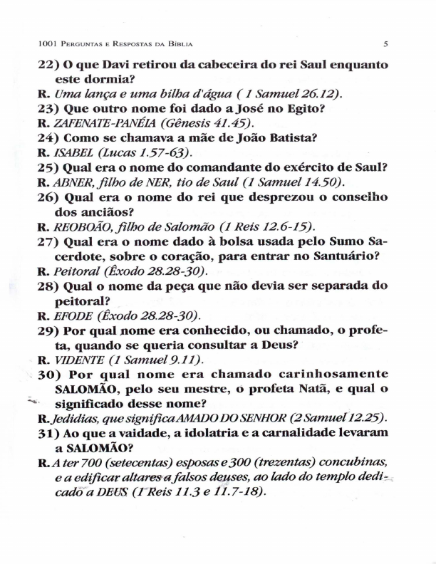 1001 Perguntas E Respostas Bíblicas