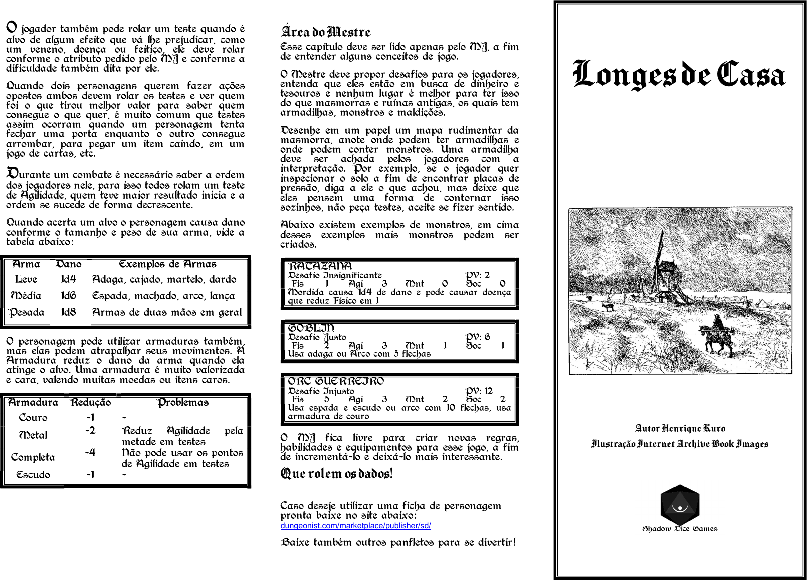 00 - RPG Solo - Uma Introdução 6 Páginas V.1.0 PDF, PDF, Jogos de RPG