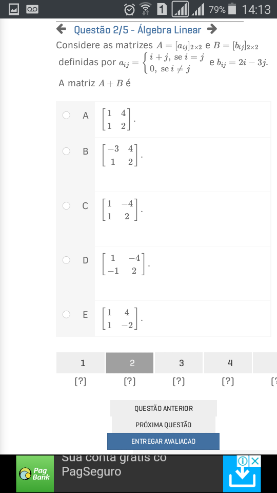 Apol Objetiva Lgebra Linear Lgebra Linear I