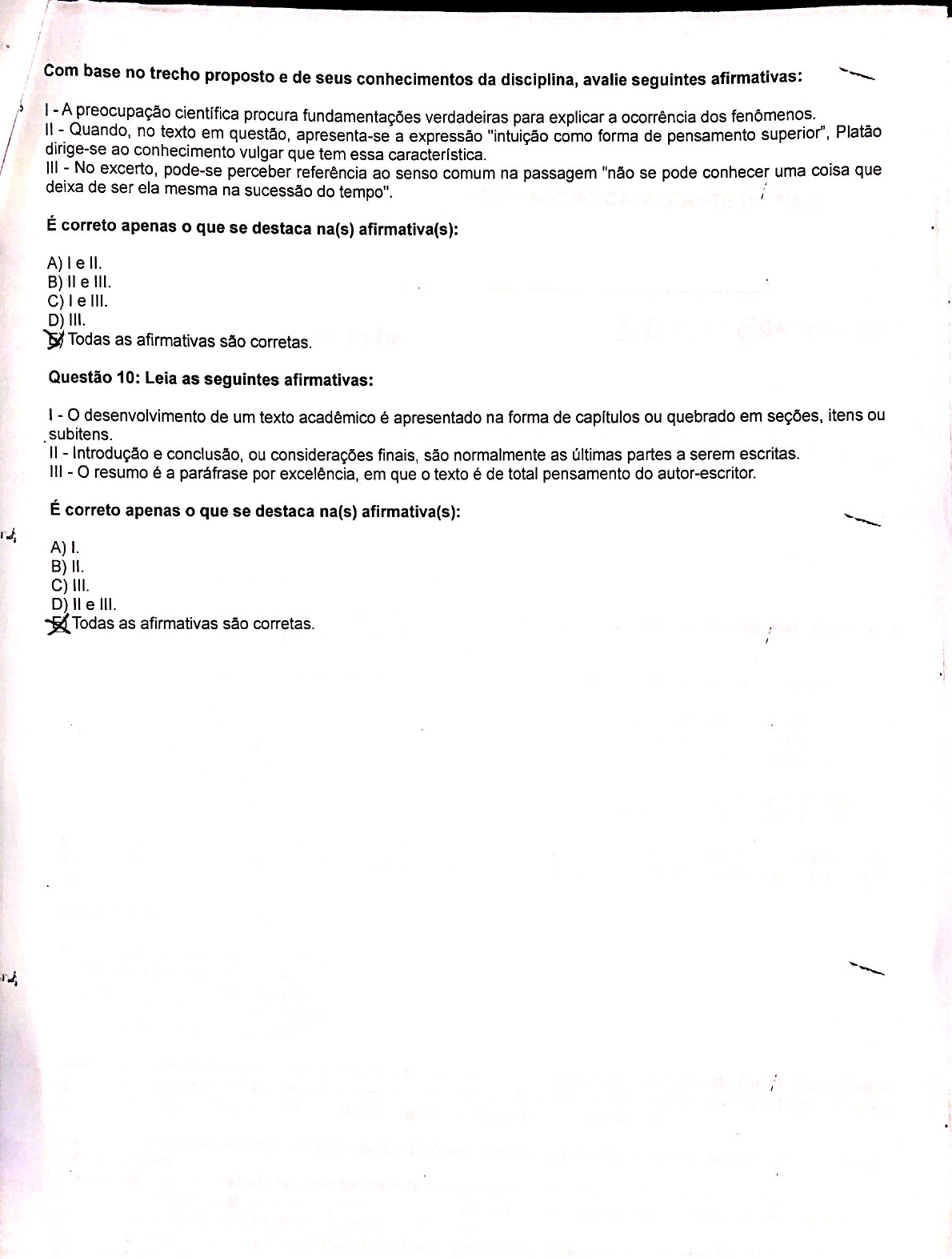 Prova Metodologia Do Trabalho Acad Mico Metodologia Do Trabalho Acad Mico