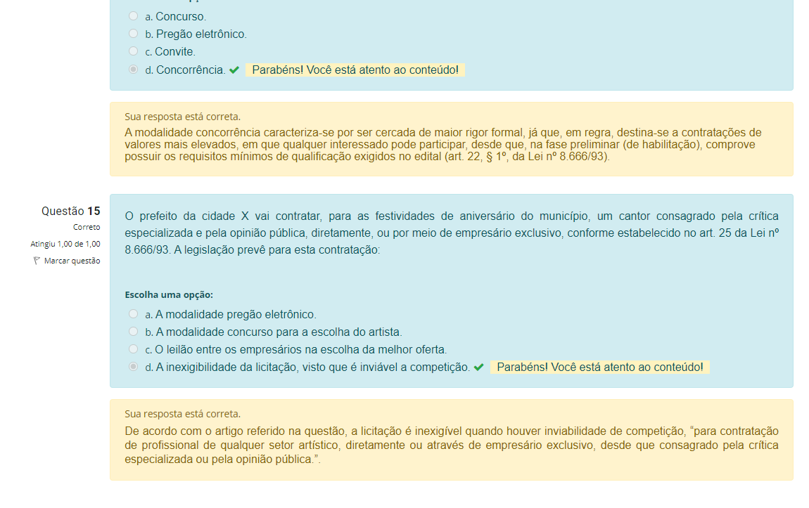 Avaliaçao Enap Modulo 2 Contratos Licitações Contratos E Convênios 2331