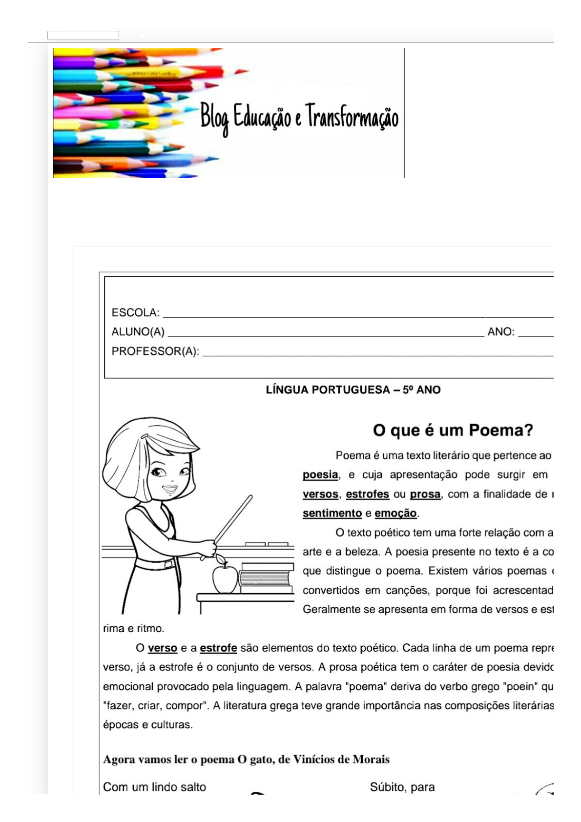 Caça-Palavras Dia Da Escola, PDF, Blog