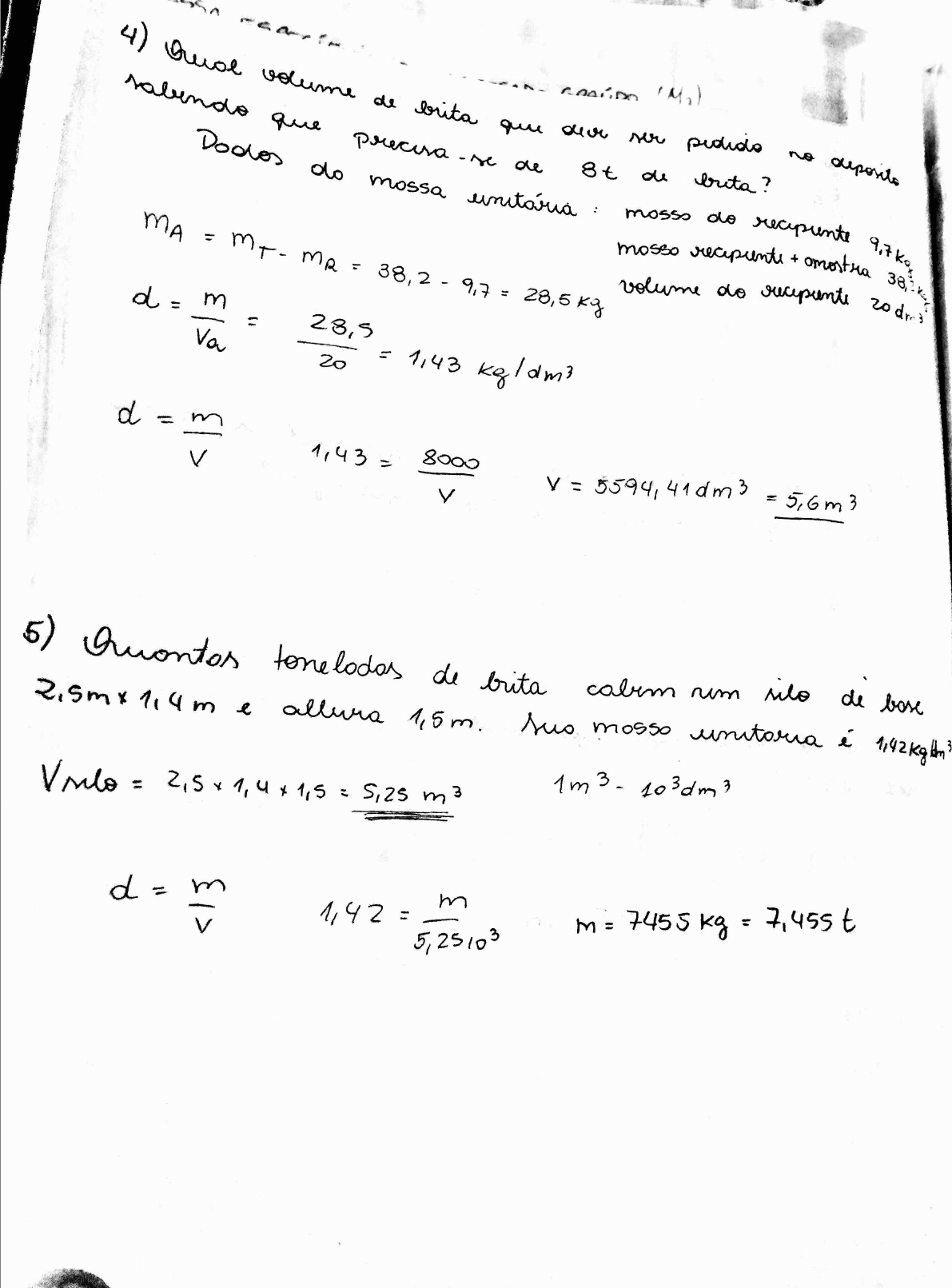 Gabarito Propriedades Granulometrias - Materiais De Construção Civil