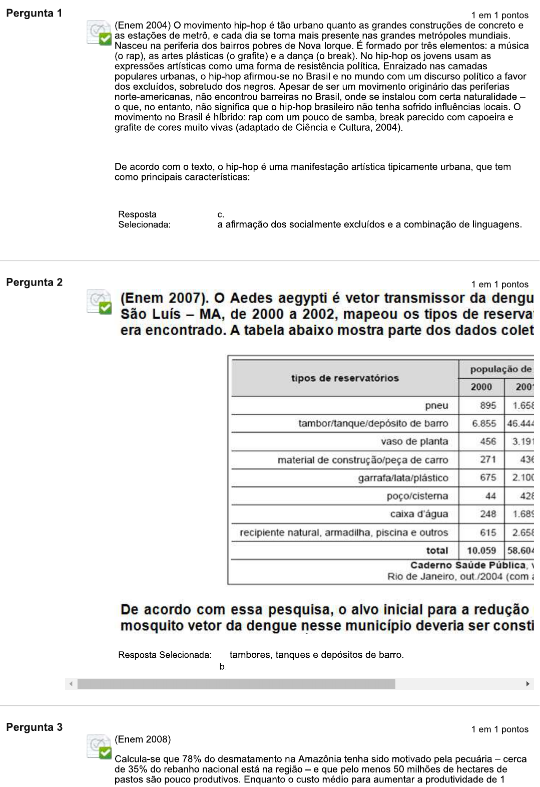 Estudo Disciplinares IV - Avaliação - Estudos Disciplinares IV