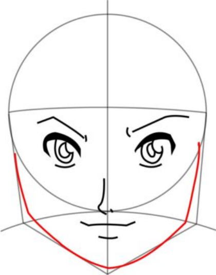 Desenhanto & Evoluindo - Como desenhar cabeça (Anime/Mangá) 1- Desenhe um  círculo. 2- Trace uma linha cortando o círculo na vertical marcando o meio  do rosto. 3- Marque a linha do nariz