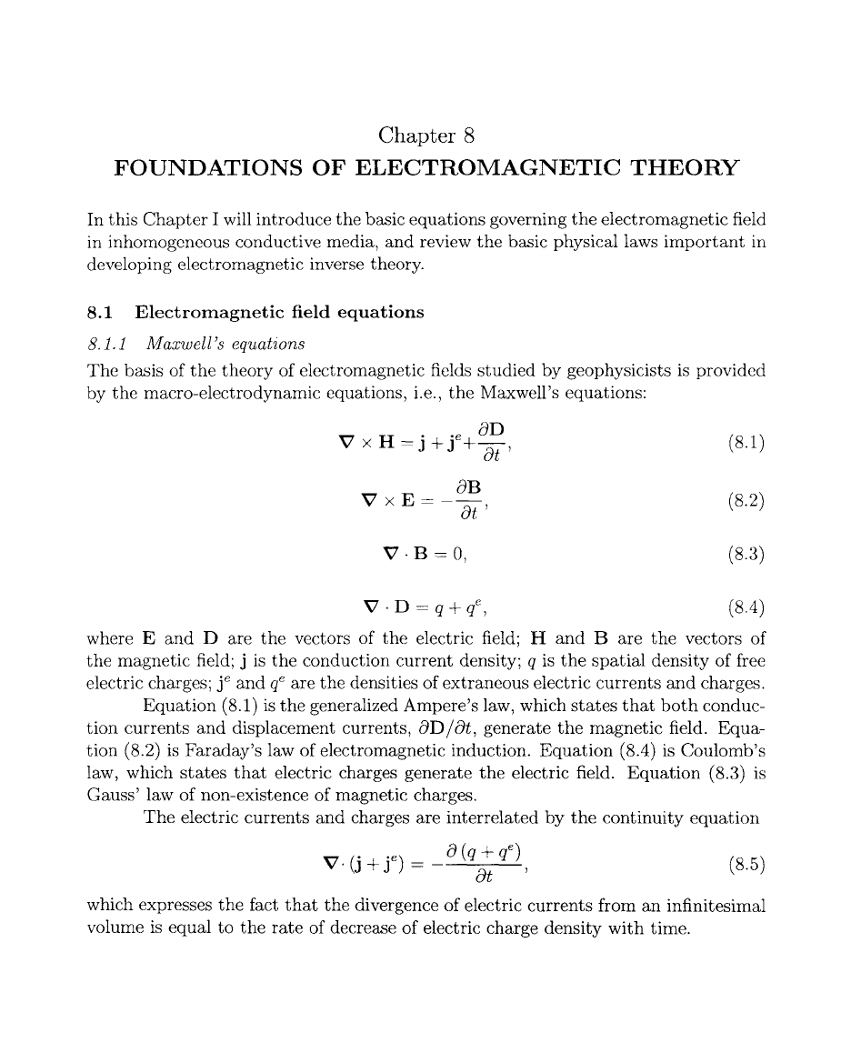 Geophysical Inverse Theory and Regularization Problems - Chapter 8 