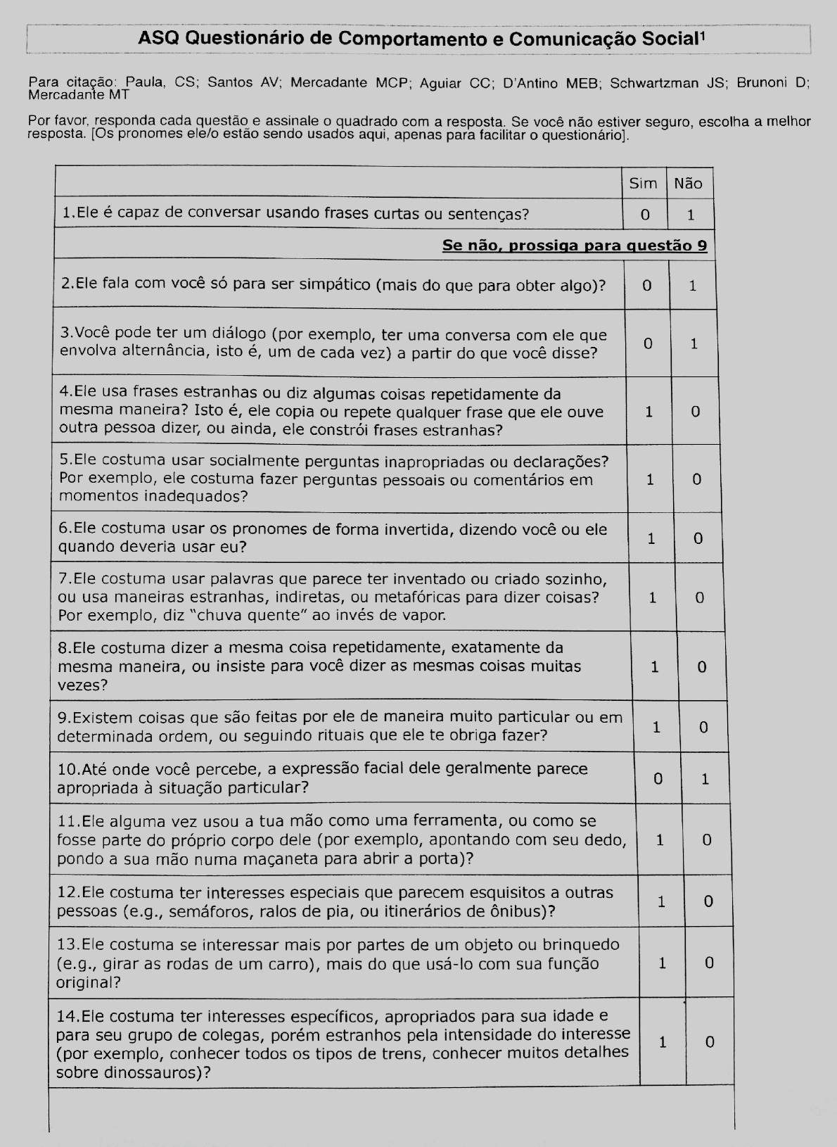 Segundo questionário aplicado aos alunos. Na questão 1 (  Se você