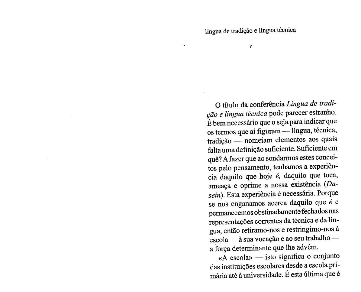 PDF) HEIDEGGER Martin Lingua de traducao e Lingua Tecnica