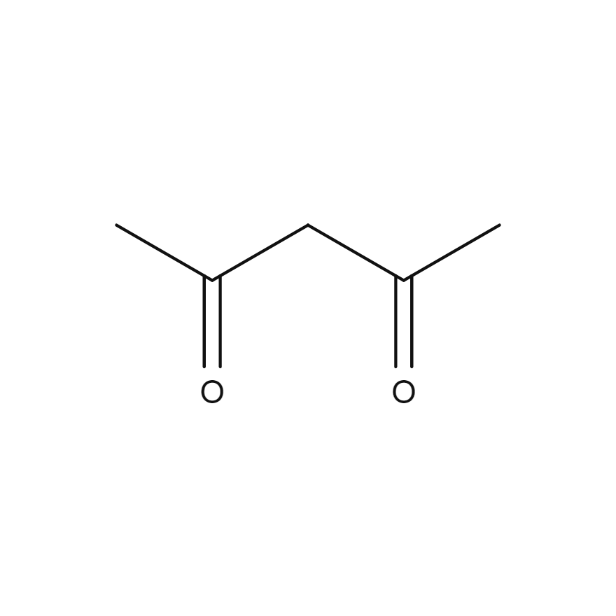 Acetylacetone (structural formula) - Química Orgânica I