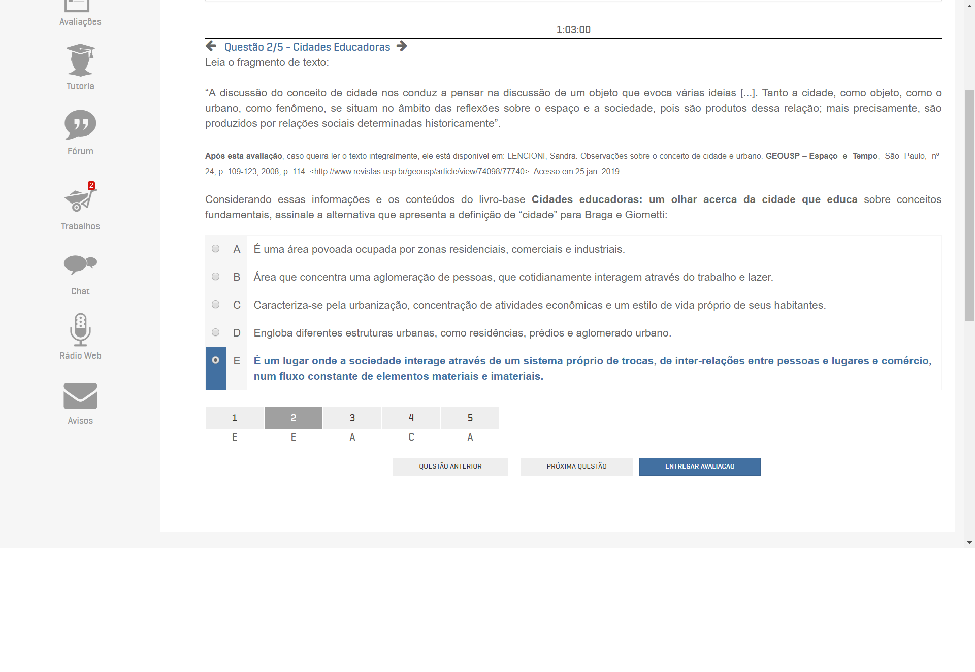 Apol 2 Cidades Educadoras - Cidades Educadoras