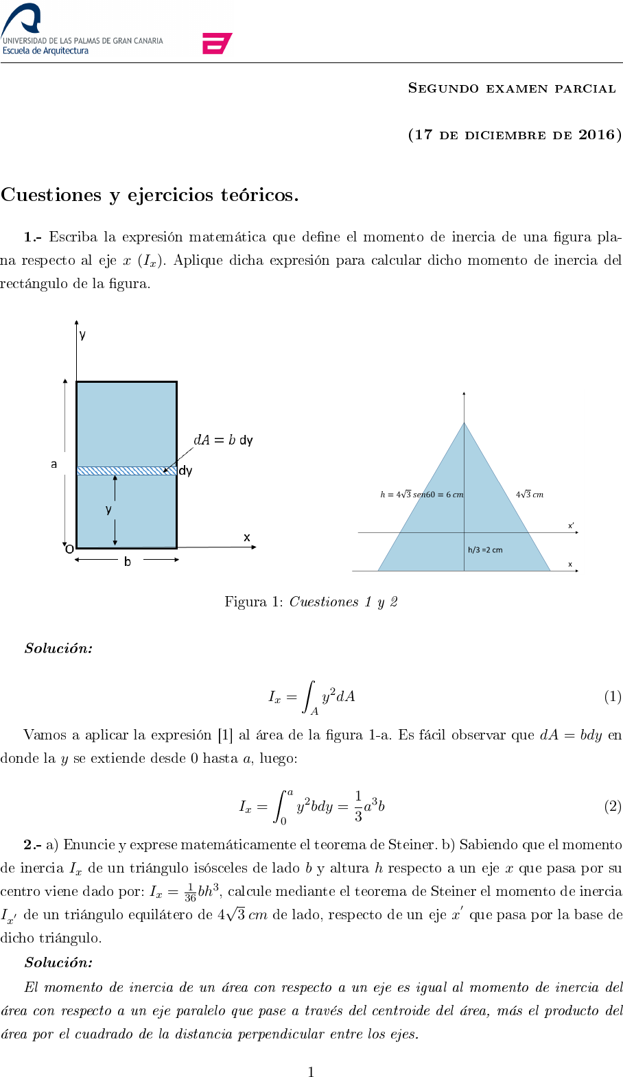 triangulo momento de inercia