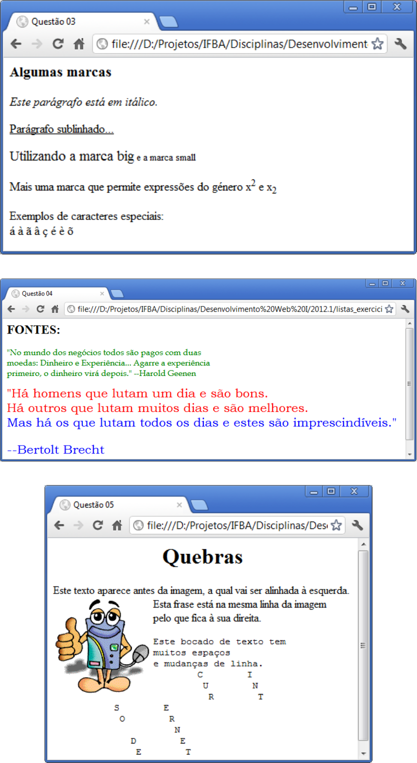 Exercícios HTML - Básico - Iniciante - Programação Html