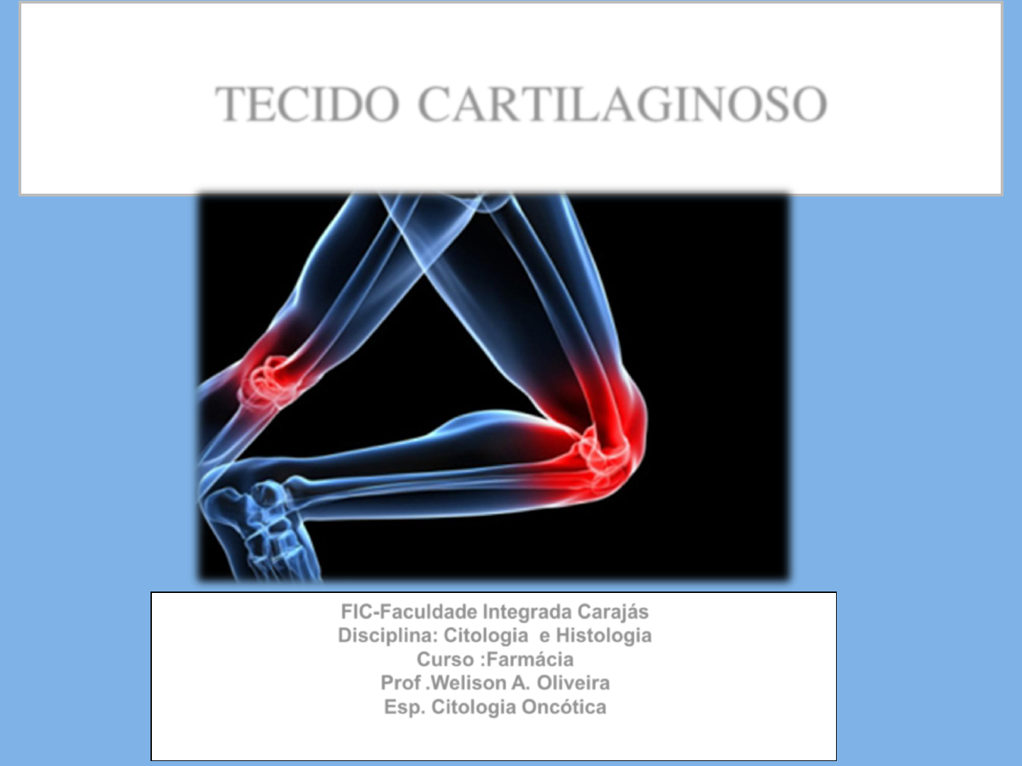 AULA 4 TECIDO CARTILAGINOSO - 2018 - Fisiologia Humana I