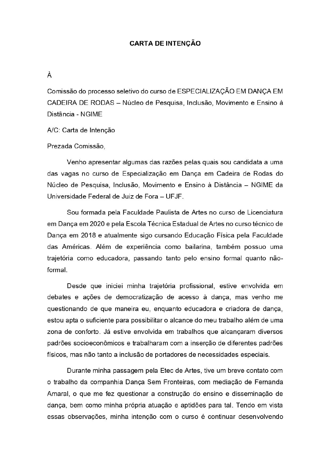 Carta De Intenção Educação Infantil 2022 Edulearn 3012