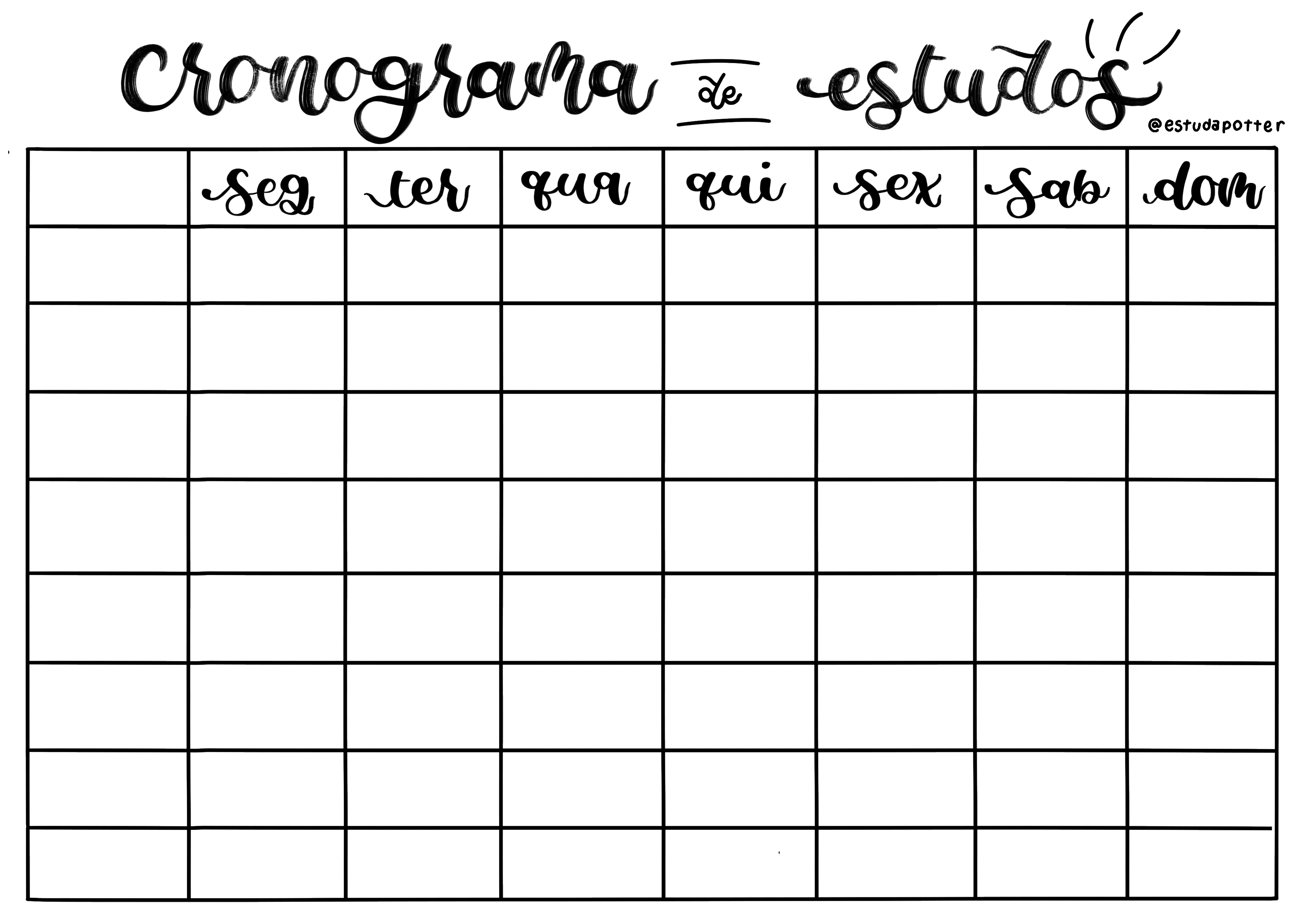 Cronograma Semanal Enem