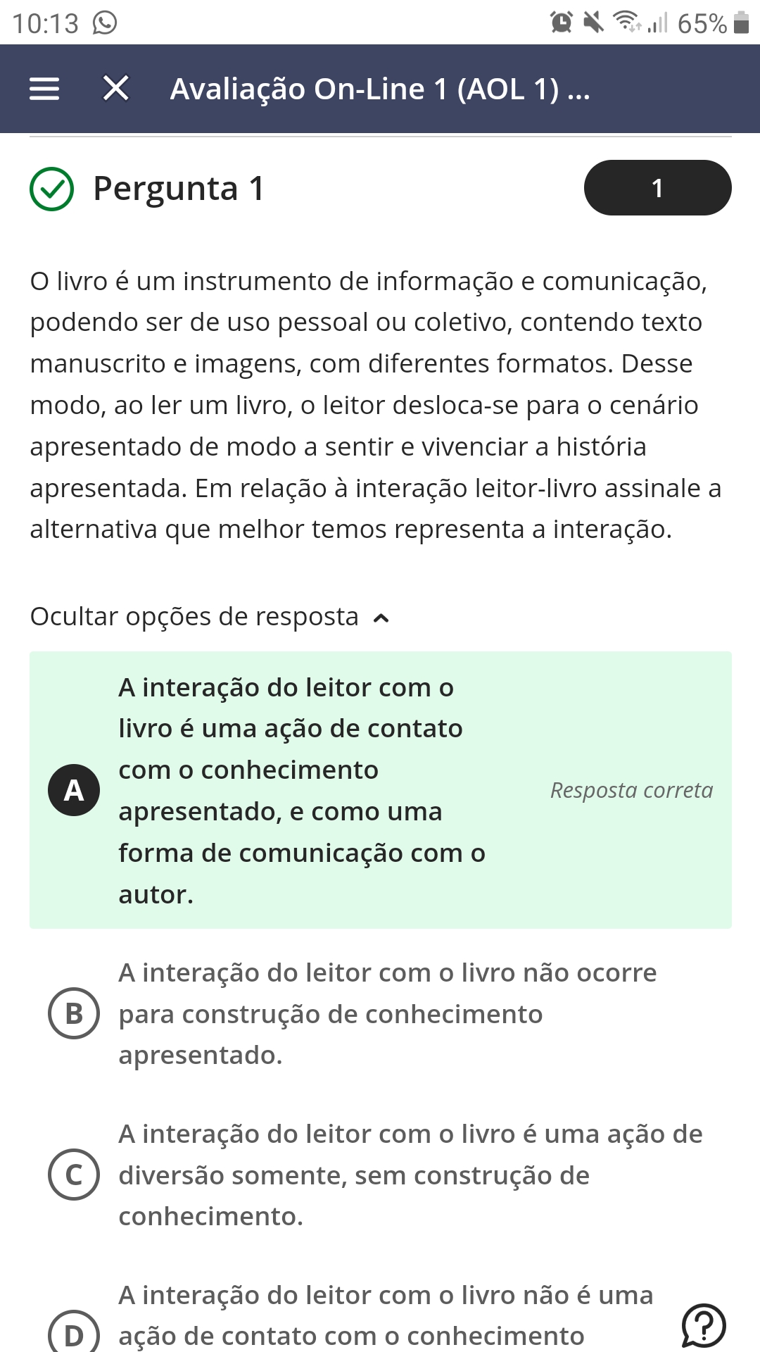 Prova, Questionário - Pedagogia