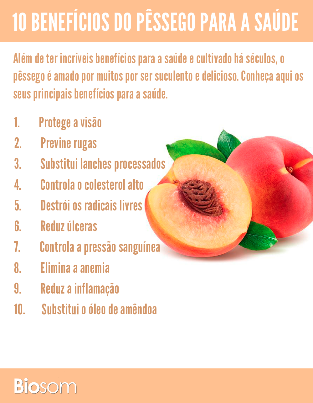 Os 10 Beneficios do pessego Nutri o