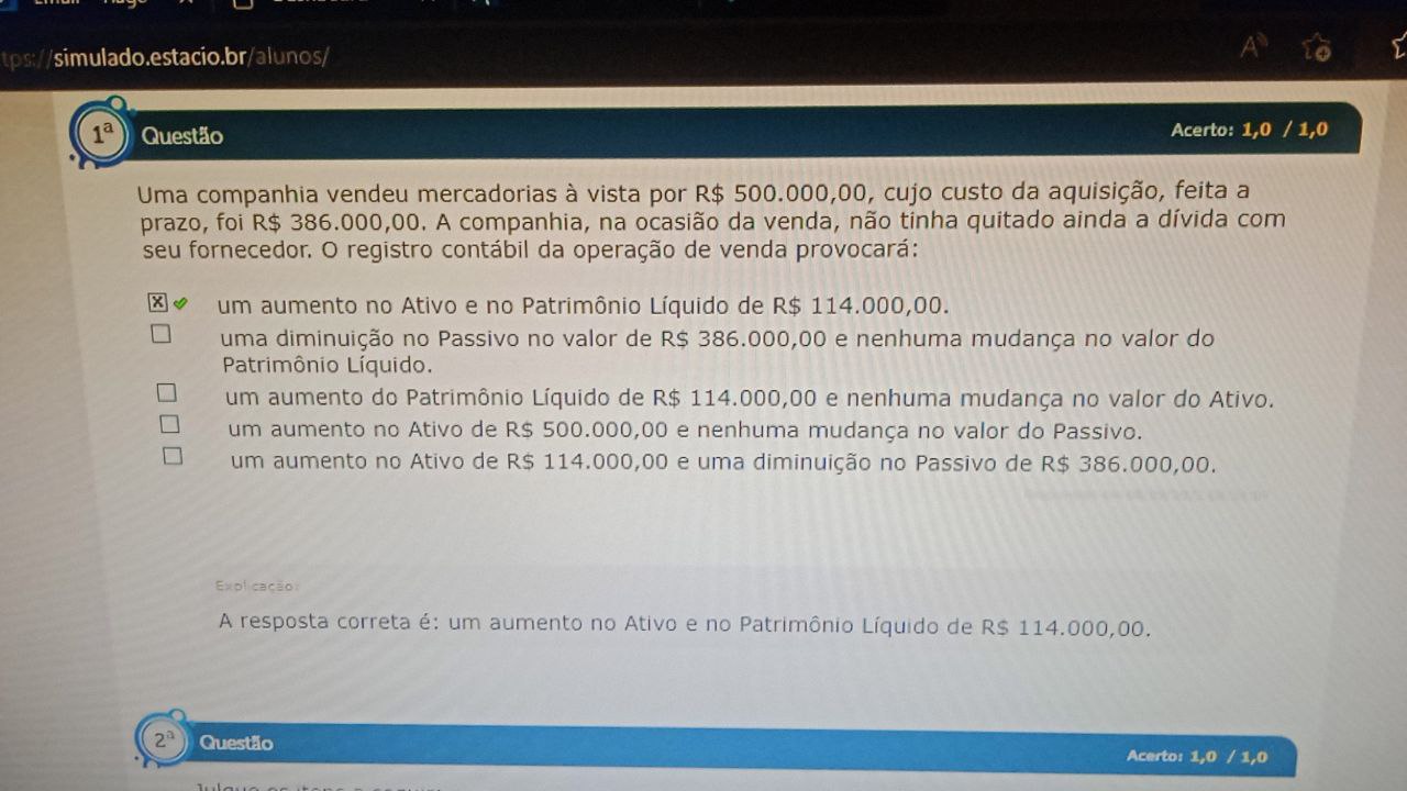 A Empresa Exemplo Ltda Adquiriu Para Revenda