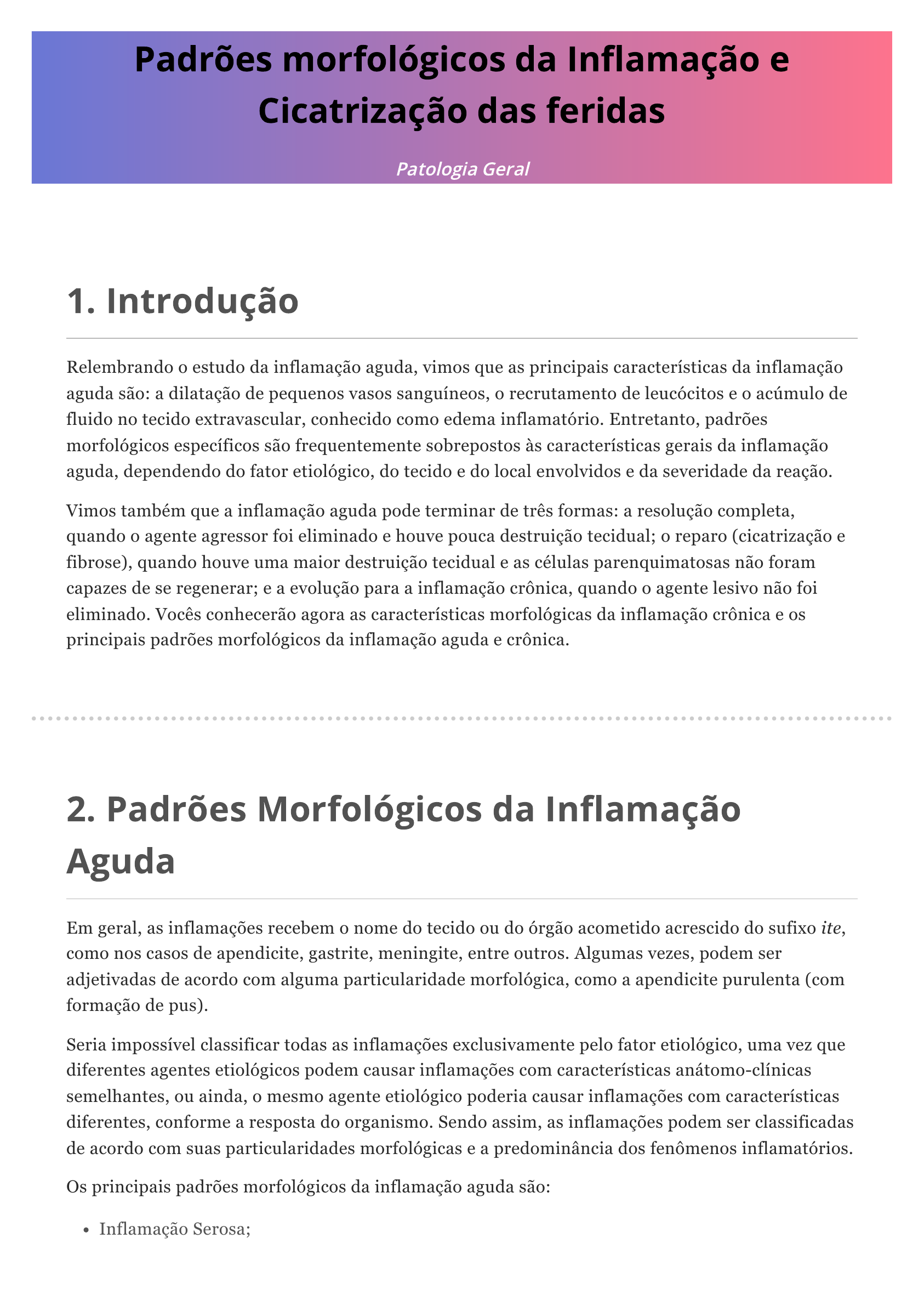 Fisiologia Do Processo Inflamatório, PDF, Inflamação