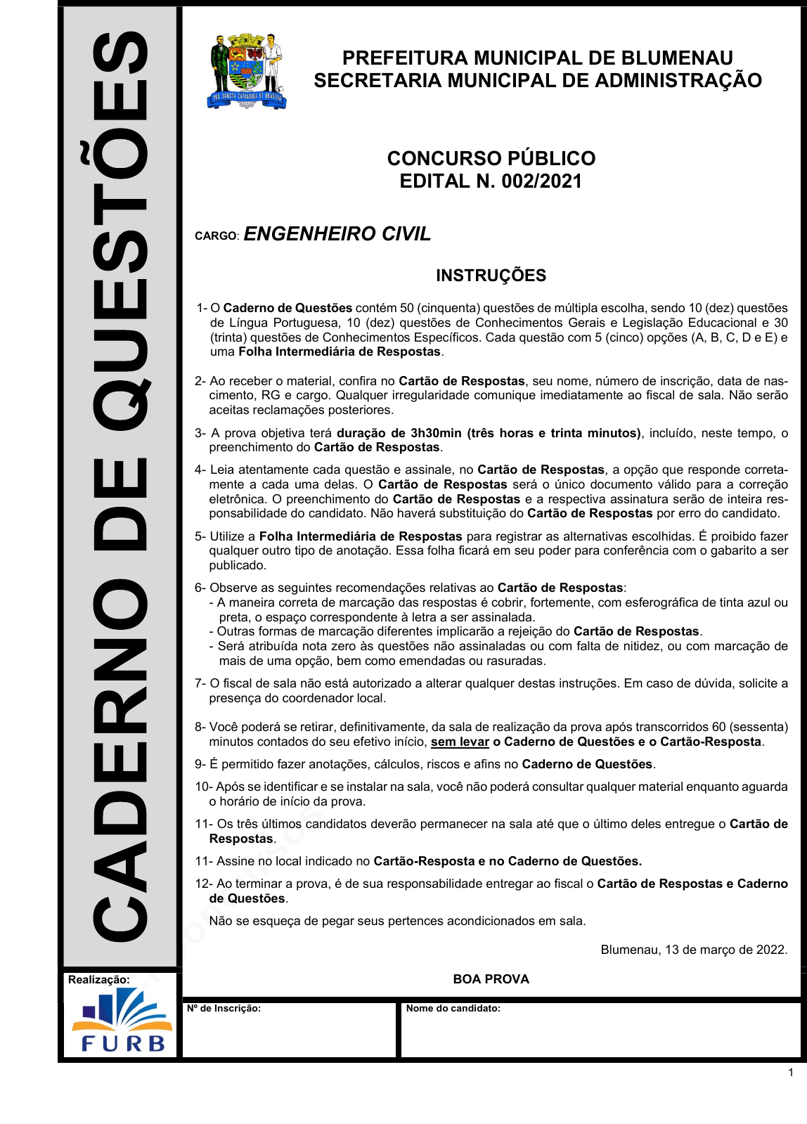 ATIVIDADE - SEMANA DE CONHECIMENTOS GERAIS - 2021A, Exercícios Engenharia  Civil