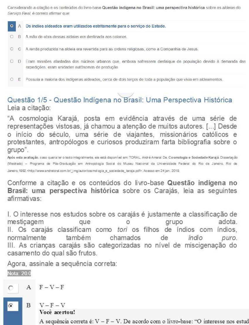 Questão Indigena No Brasil - Uma Perspectiva Historica - Apol 1 - História